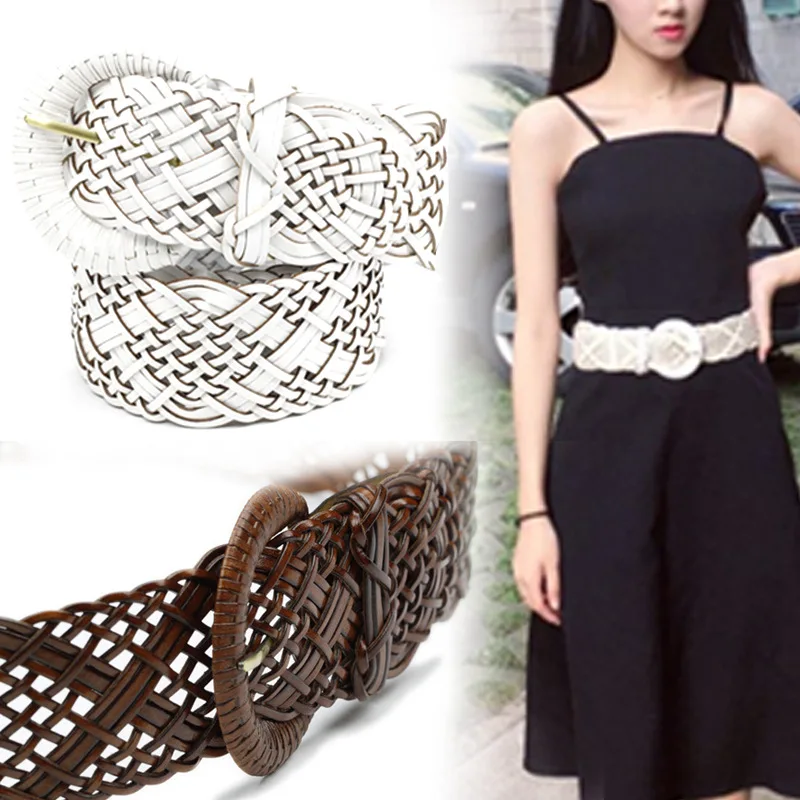 

Women's Hypoallergenic Braided Belt Fashion Personalized Waist Belt Simple Decorative Dress Belt