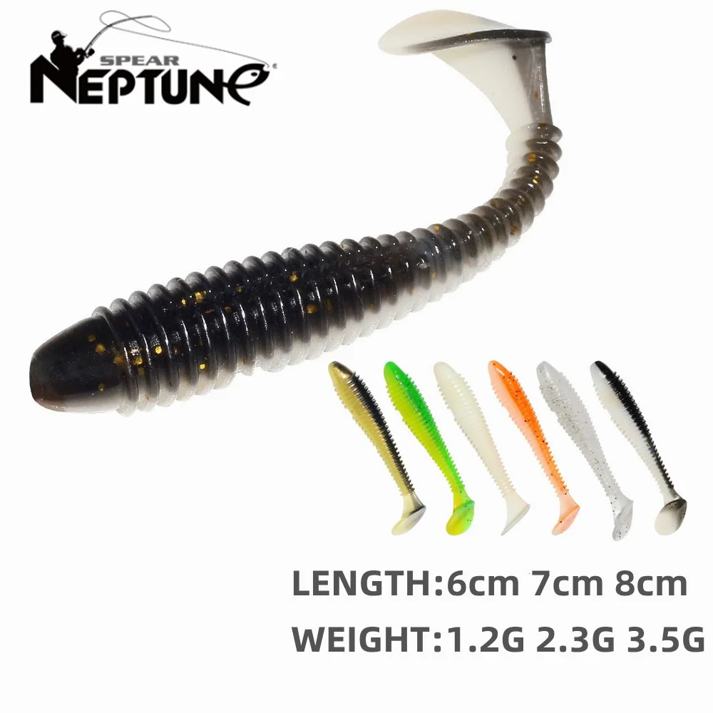 

Fishing Lures 6cm- 8cm Plastic Silicone Bait Artificial Wobbler Worm Swimbait Predator Soft Lure shad for Pike Bass Sea Tackle