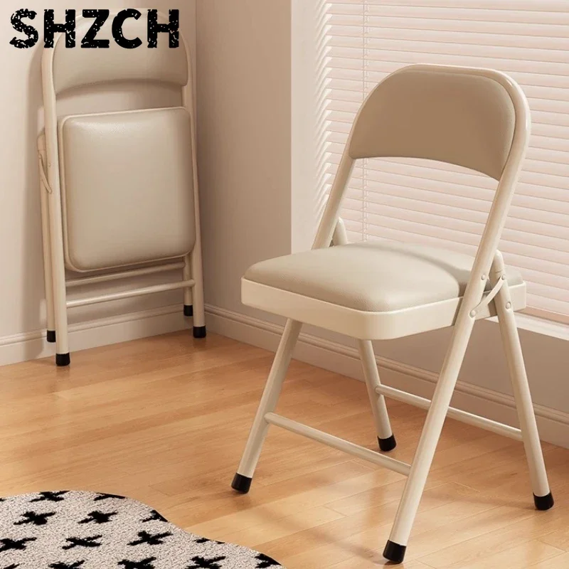 Leather Padded Folding Chair 1 Pack Sturdy Metal Living Room Rocking Dinner Chairs Easy To Use Storage Outdoor Home Office