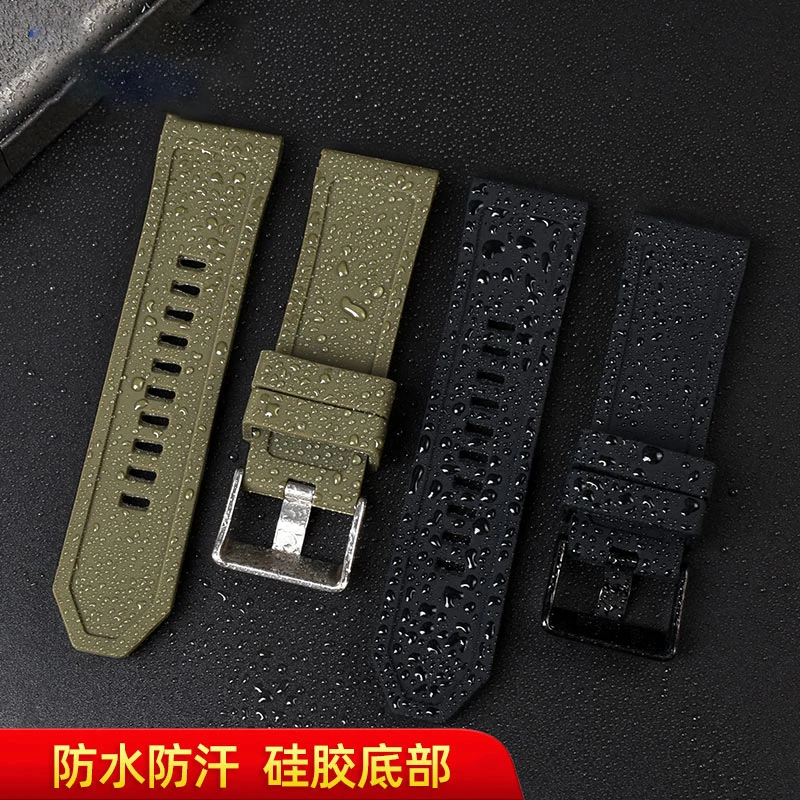 Silicone Watch Band For Diesel DZ4318/4323/4283/4476 Watch Strap Pin Buckle Plain Joint Matte 24mm 26mm 28mm Black Red