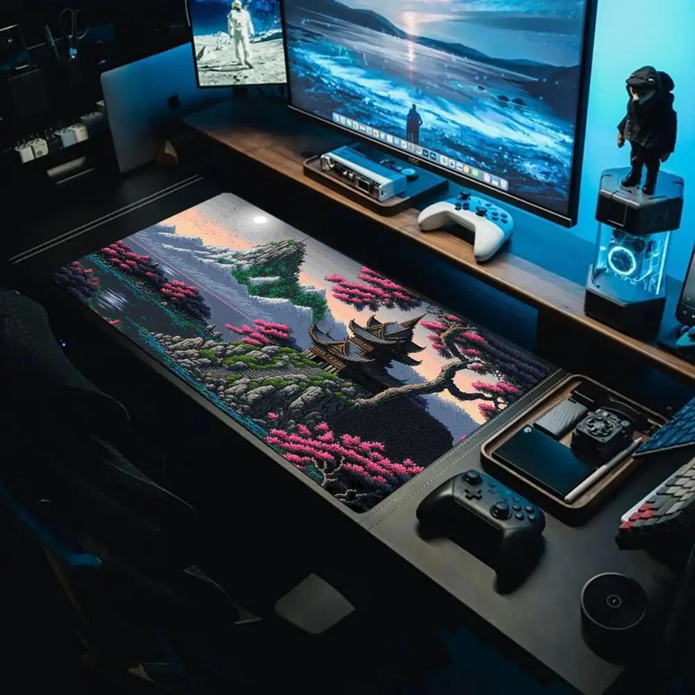 

Древний горный павильон от лунной воды. Нескользящий моющийся коврик для мыши с резиновым дном, подходящий для работы, игр и офиса.