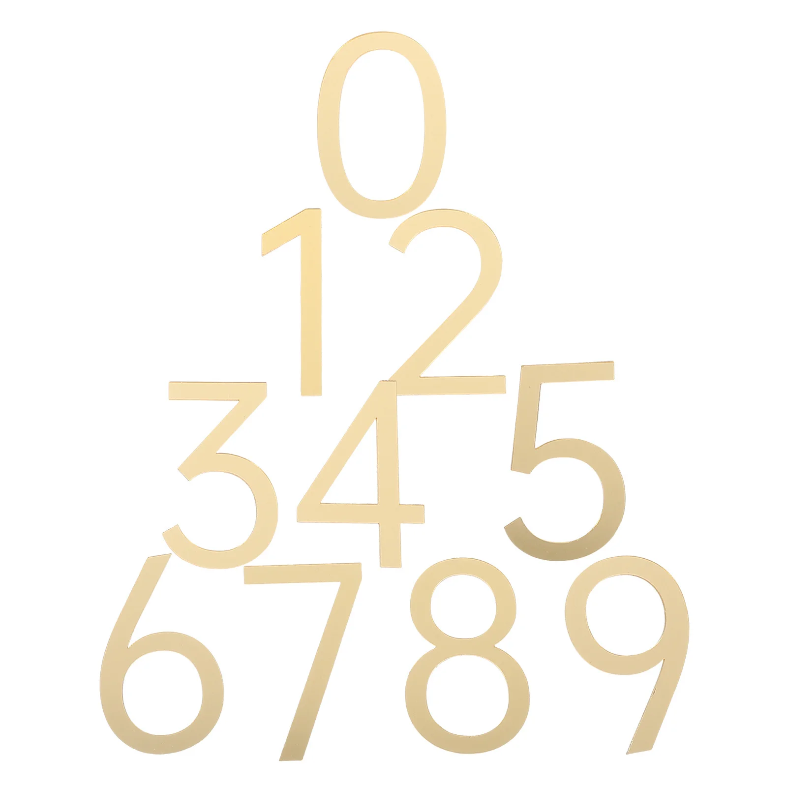 

10Pcs Acrylic House Number Signs Self-Adhesive Address Numbers for Mailbox Apartment Office Hotel Room Decor Door Number Plate
