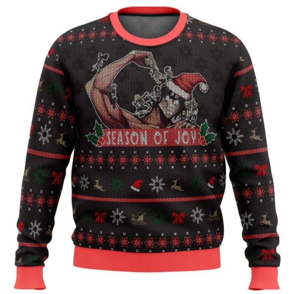 Pull de Noël Levi Ackerman Attack on Titan pour hommes et femmes, sweat à capuche de dessin animé Anime, mode couple, Y-2025