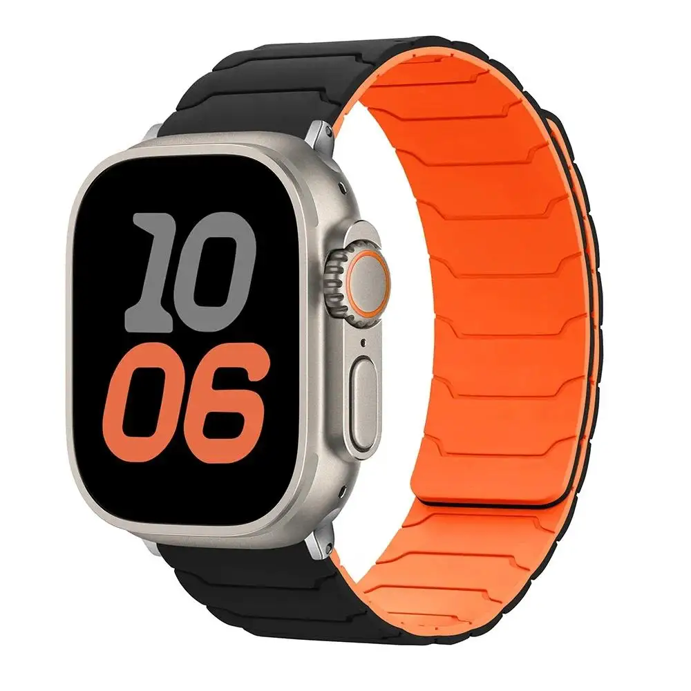 Siliconen magnetische lusbanden voor Apple Watch 46 mm 44 mm 40 mm 49 mm 45 mm 42 mm 41 mm band iWatch-serie Ultra 3 11 10 9 8 7 6 5 SE 3