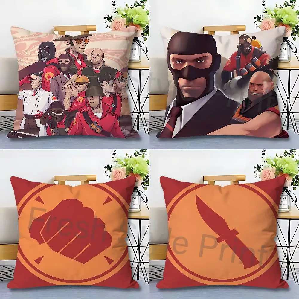 

Game T-Team F-Fortress 2 Anime Celebrity Merchandise All-Match Printed Pillow Case Sofa Car Office Room Decoration Protector
