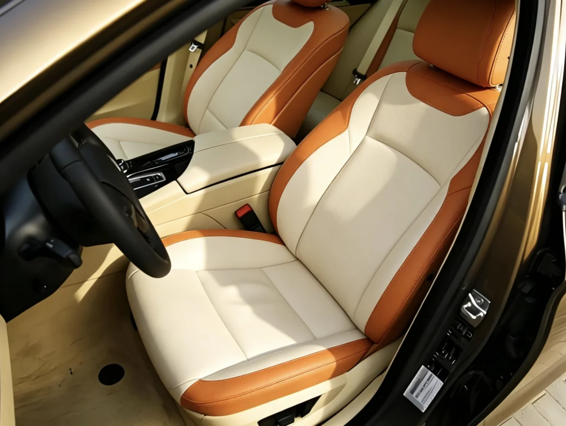 Für BMW F11 2010~2017 Maßgefertigte Autositzbezüge Luxuriöses Nappaleder 100% Passgenau Innenraumzubehör 360 ° Vollständige Abdeckung – Detail 3