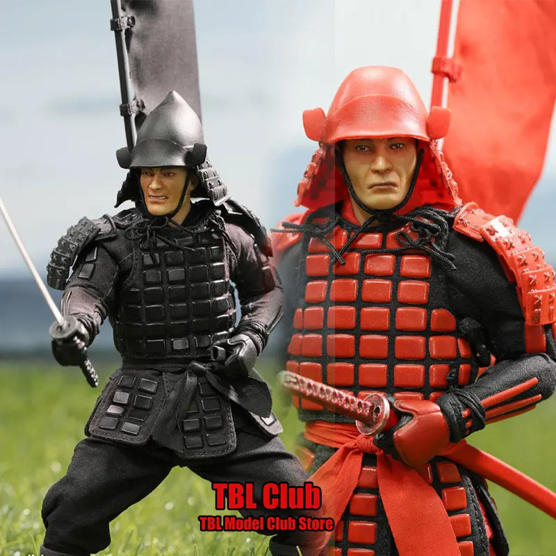 

DID XJ80016 XJ80017 1/12 Scale Male Soldier Japanese Warring States Period Black Red Team Full Set 6inch Action Figure Model