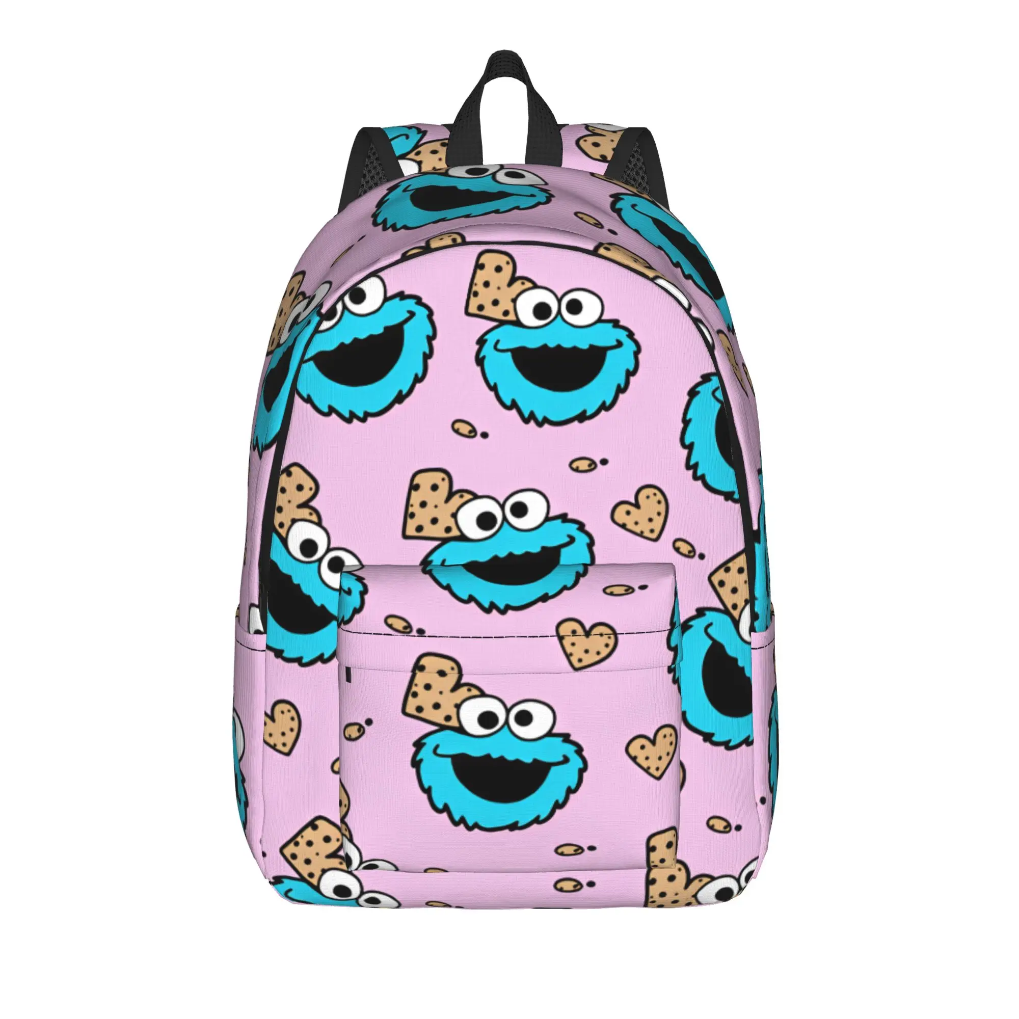 Sesames Streets Backpack Elmo Anime Monster  Daily Backpacks Female Colorful Lightweight High School Bags Kawaii Rucksack