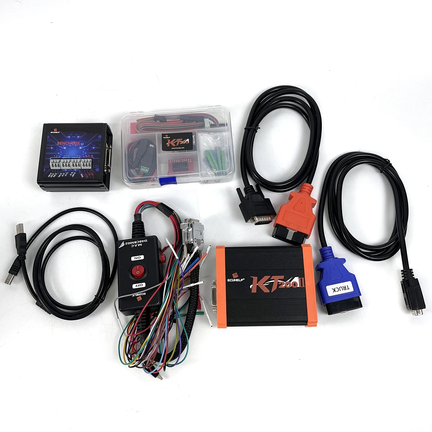 Full Function KT200 II Programming Tool with offline key dongle for Heavy Duty Truck Construction Machinery ECU Diagnostic Kit