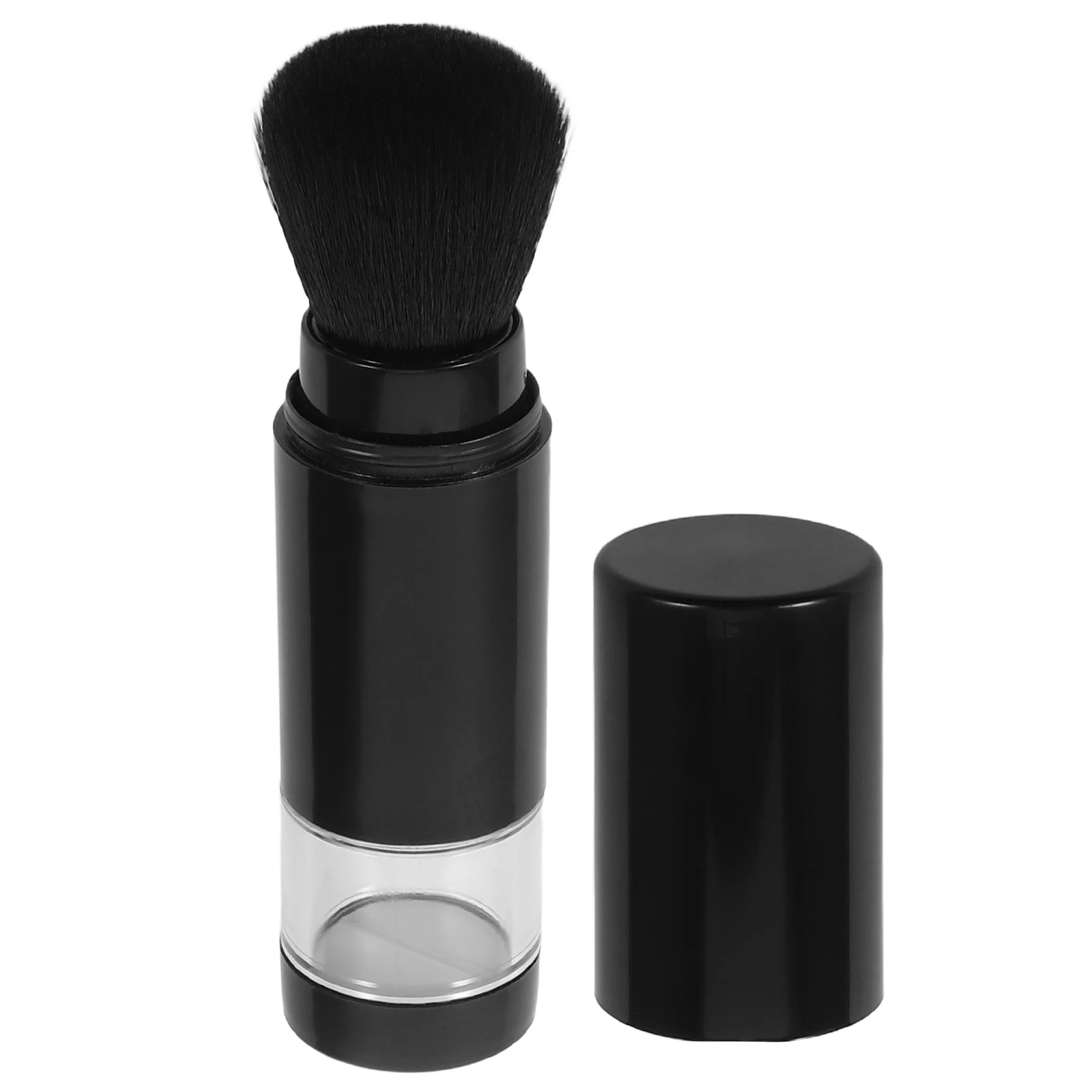 휴대용 접이식 노브 메이크업 브러쉬 블랙 컴팩트 리필 가능 루즈 파우더 병 파운데이션 블러쉬 컨투어 스프레이 어플리케이터