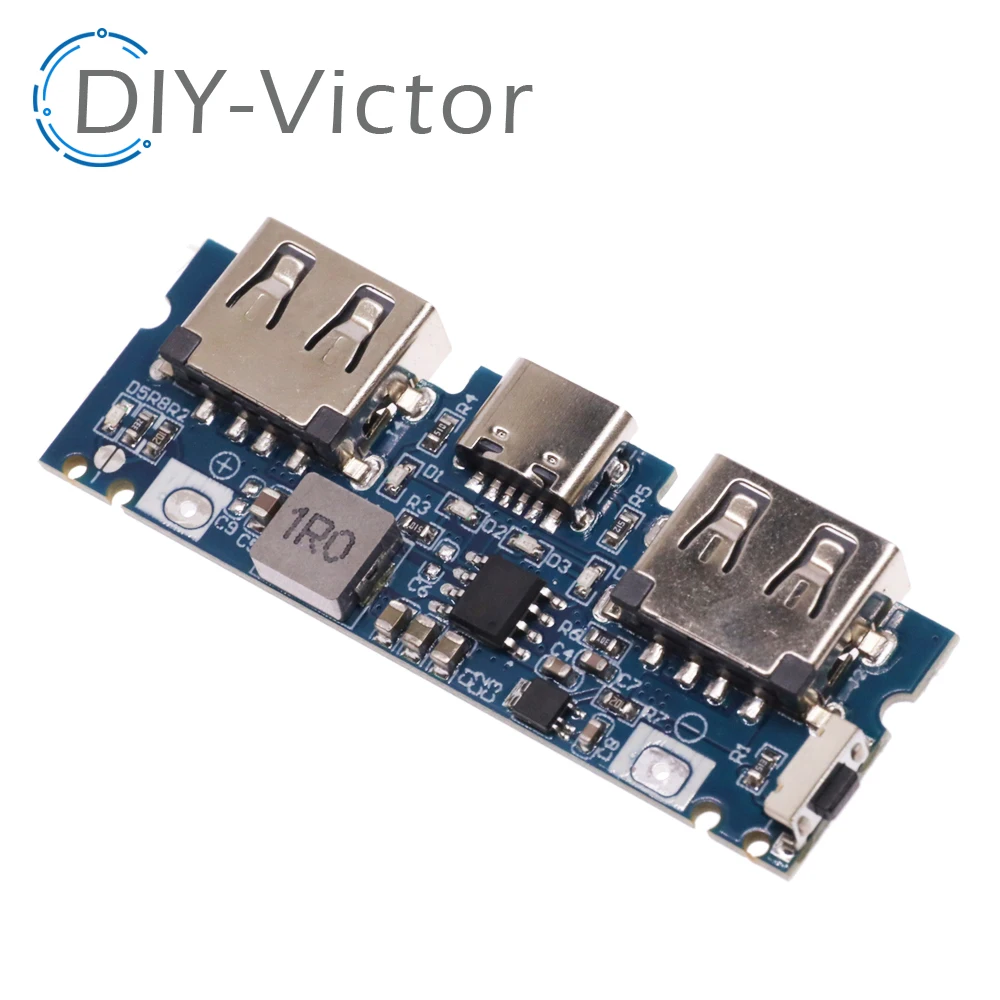 Micro/Type-C USB 5V 2.4A Dual USB 18650 Boost Battery Charger Board Mobile Power Bank Accessories For Phone DIY