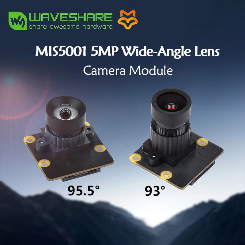 

MIS5001 5MP Wide-Angle Lens Camera Module, Compatible with RV1106 Luckfox Pico Series Boards High Sensitivity, Low Dark Current