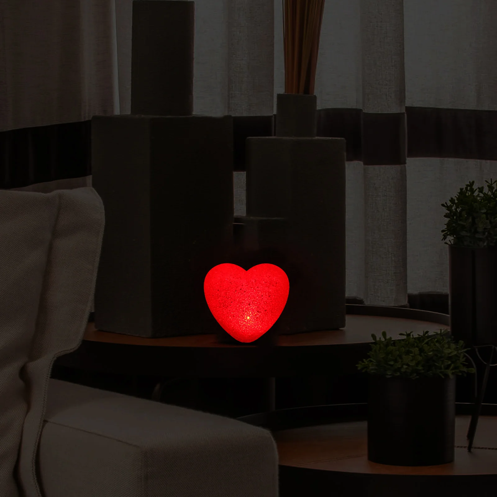 

Heart Night Light Valentine's Day Table Lamp Love Shape Decorative Sweetheart