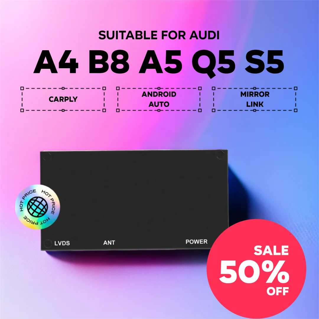 ISUDAR Apple Wireless Carplay Android Auto Module For Audi A4 B8 A5 Q5 S5 2009-2015 with mmi 3g  with AirPlay Rear view Mirror