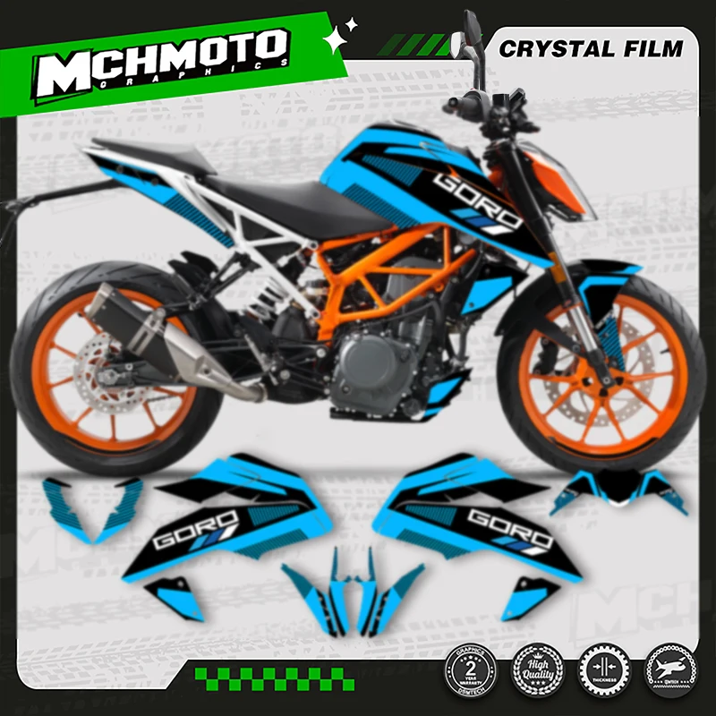 

MCHMFG Custom Motorcycle Graphics Background Decals Stickers For KTM Duke 125 390 2017 2018 2019 2020