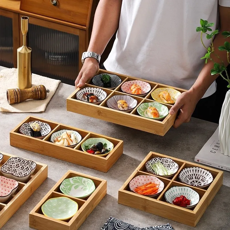 2023 New High-End Ceramic Snack Plates Japanese Style Ceramic Sauce Plates Household Kitchen Round Sauce Dishes 1PCS LE759