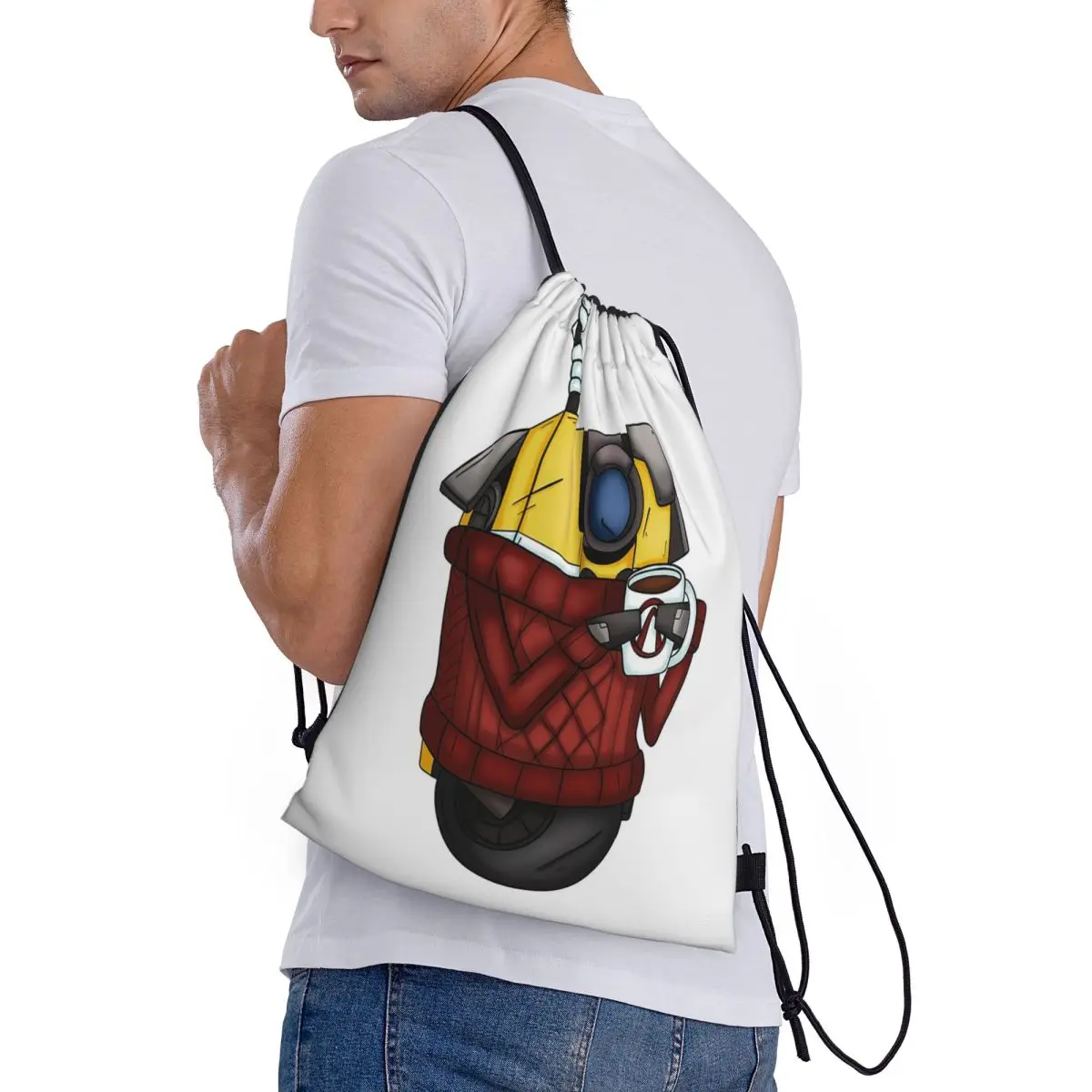 

Уютный свитер Borderlands, рюкзаки Claptrap, многофункциональные сумки на шнурке, спортивные сумки, сумки для книг, сумки для путешествий и школы