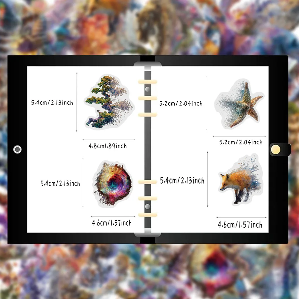 50 шт., креативные деформационные движения, исследование, наклейки из прозрачного материала для домашних животных, декоративные чехлы для телефонов, наклейки для ноутбуков