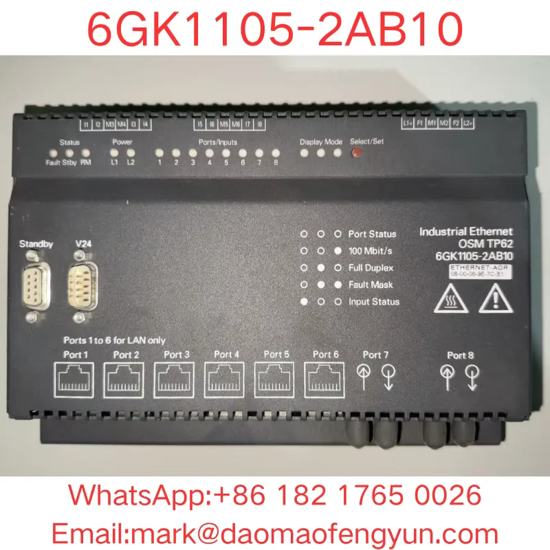 6GK1105-2AB10 Used Tested OK In Good Condition OSM TP62 Optical Switch Module with two FOC,