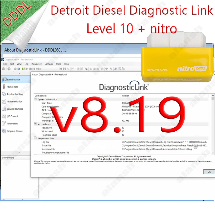 

2024 for Detroit Diesel Diagnostic Link v8.09 DDDL 8.19 with Troubleshooting Data + Nitroobd2