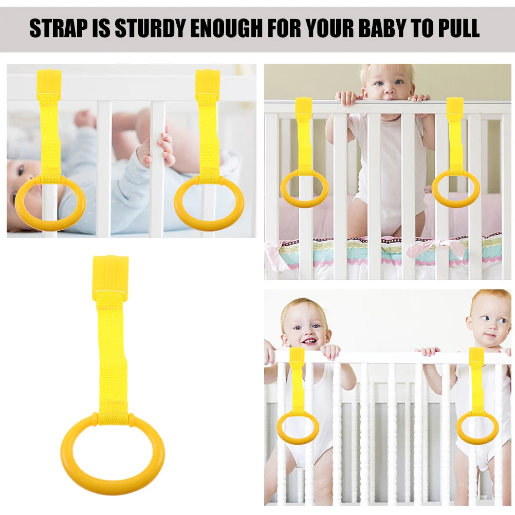 

5 шт., кольцо для ручной тяги для малышей, детские кольца для прогулок, тренировочный инструмент, красочный, привлекательный, легкий, портативный