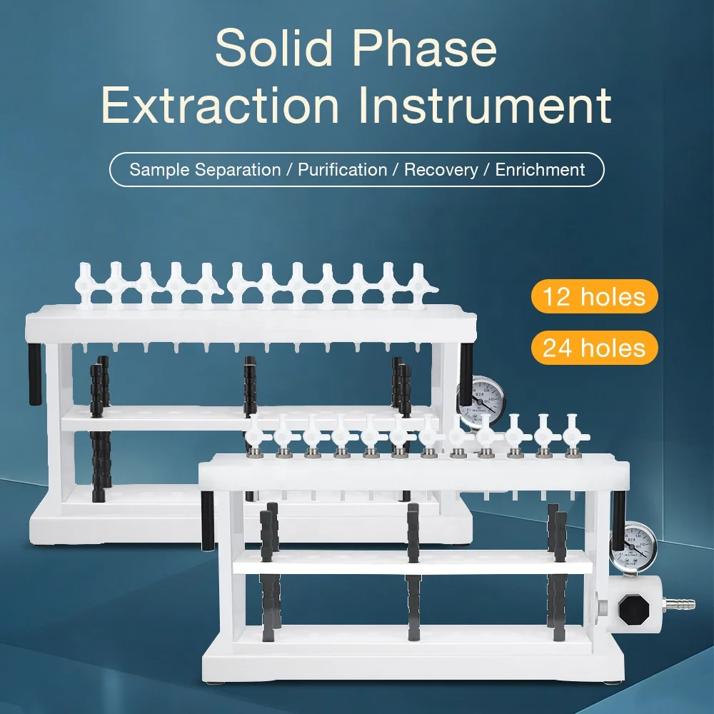 Solid Phase Extraction System SPE Manifold Lab Use 12/24 Position SPE Manifold Durable Laboratory Sample Preparation