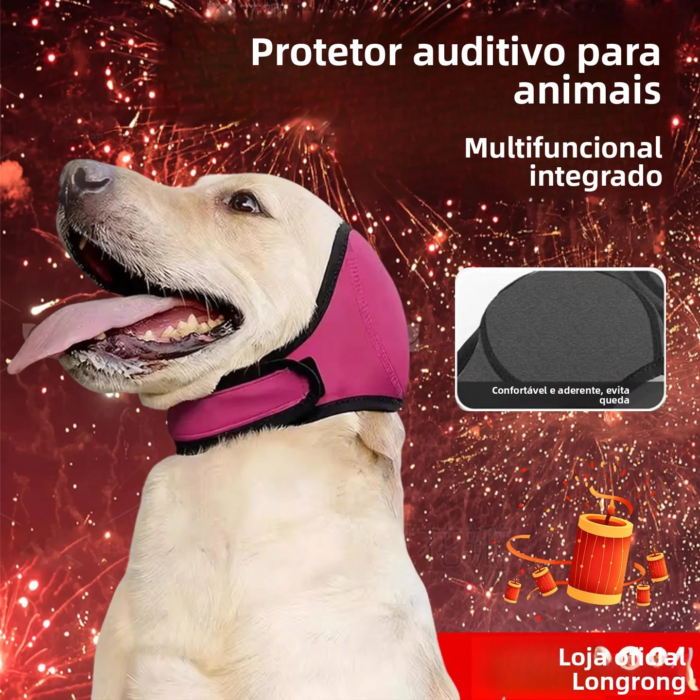 犬用イヤーマフ-騒音軽減-花火対策-鎮静ヘッドセット-ペットストレス解消-防風-耐衝撃-雷恐怖対策