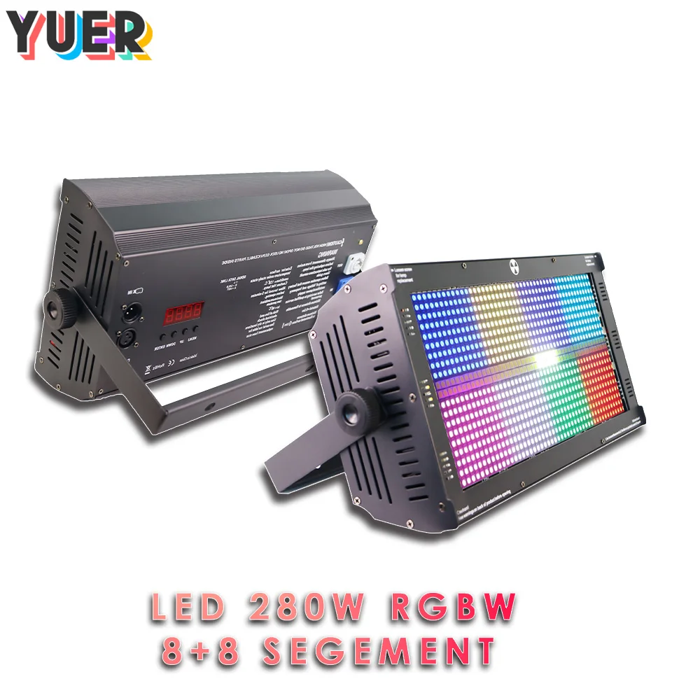 

LED 280W RGBW Strobe Lights 8+8 Segements Stage Lighting DMX Music Control For Party Dj Disco High brightness Horse Running