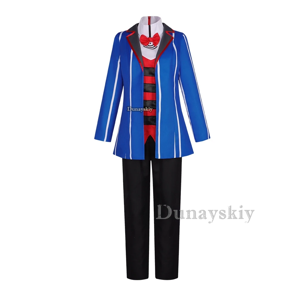 Costume de Cosplay Hôtel Tyx pour Homme, Uniforme Imbibé, Tenue d'Halloween, Carnaval, Noël, Bleu Rouge