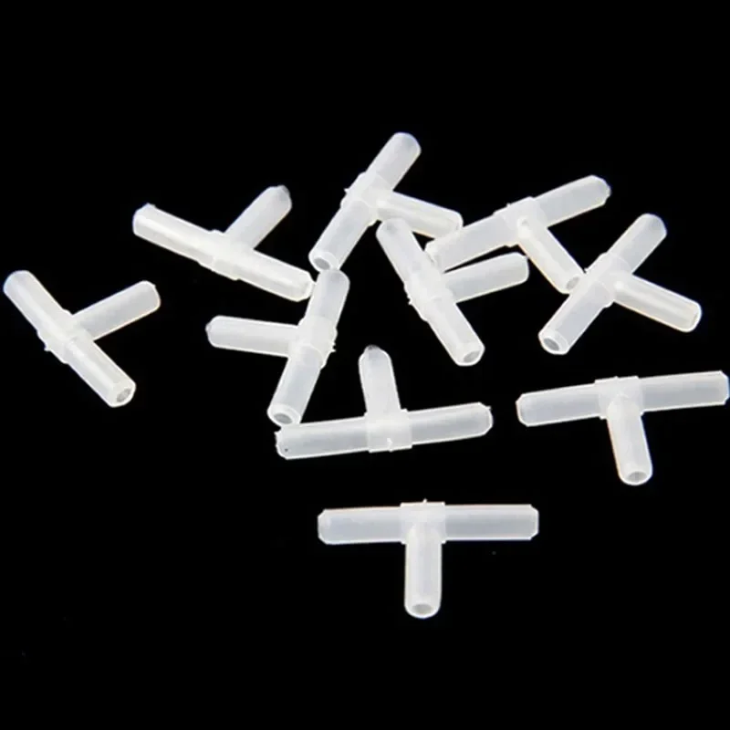 10 pz/lotto 4mm 2/3/4 vie acquario serbatoio di pesce connettore della pompa dell\'aria connettore a forma di T valvola di controllo tubo dell\'aria