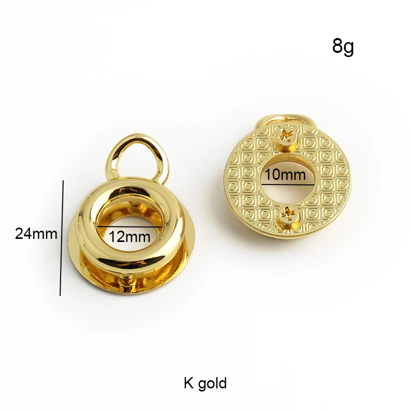 Round Shape Metal Bags Screw Clip Clasps For DIY Purse Leather Handbag Shoulder Strap Protect Connector Hang Buckle Accessories