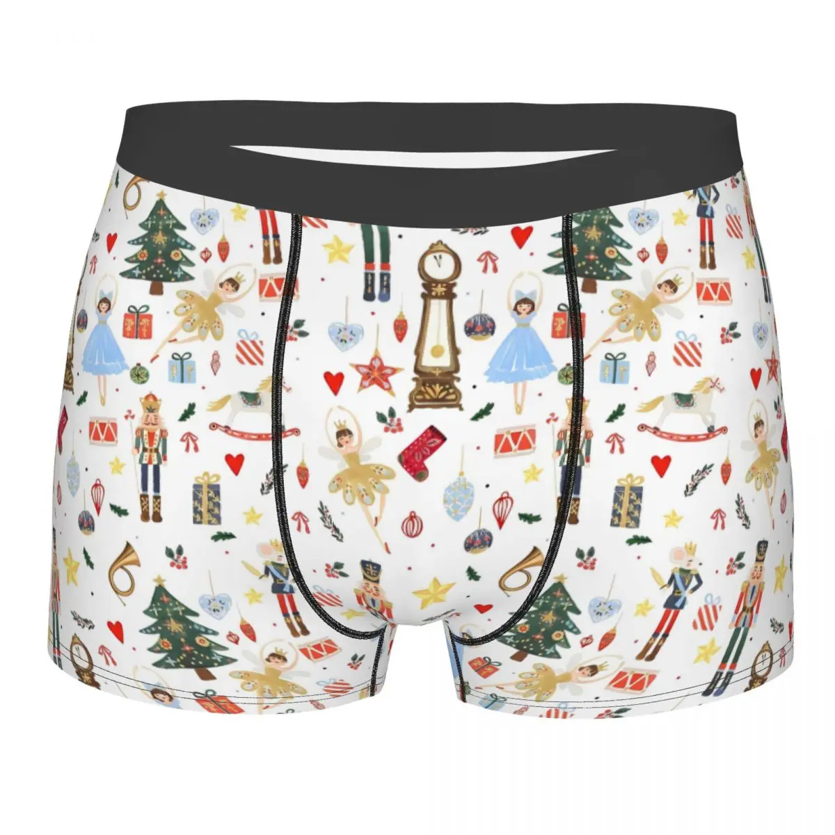 Neuheit Boxer Frohe Weihnachten Nussknacker Ballett Shorts Höschen Slips Männer Unterwäsche Tanz Weihnachten Cartoon Atmungsaktive Unterhose Männlich