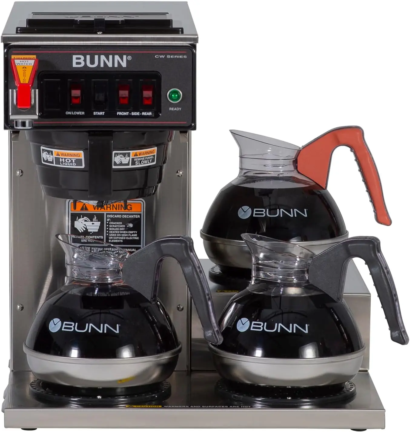 Automatic Commercial Coffee Brewer with 3 Lower Warmers (120V)