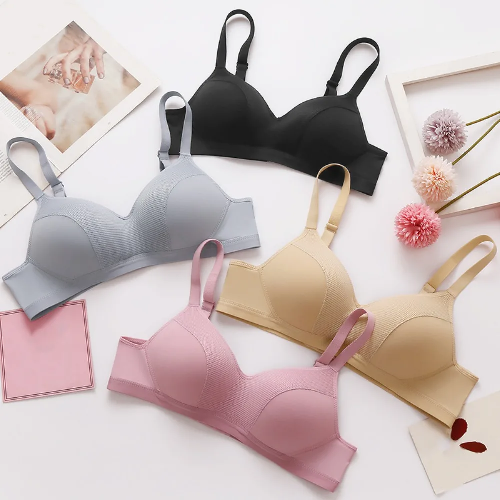 

Беспроводной бюстгальтер пуш-ап с глубоким V-образным вырезом, противоударный облегающий бюстгальтер для женщин, регулируемый непровисающий бюстгальтер без косточек, укороченный топ для бега