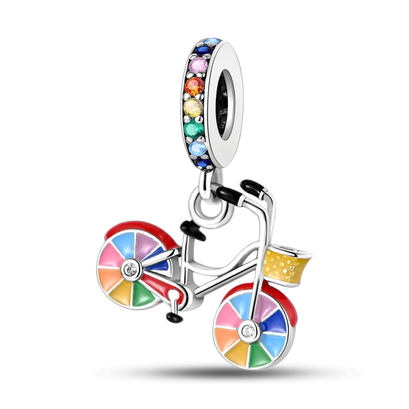 Women's 925 Sterling Silver Motorcycle Charms Bead