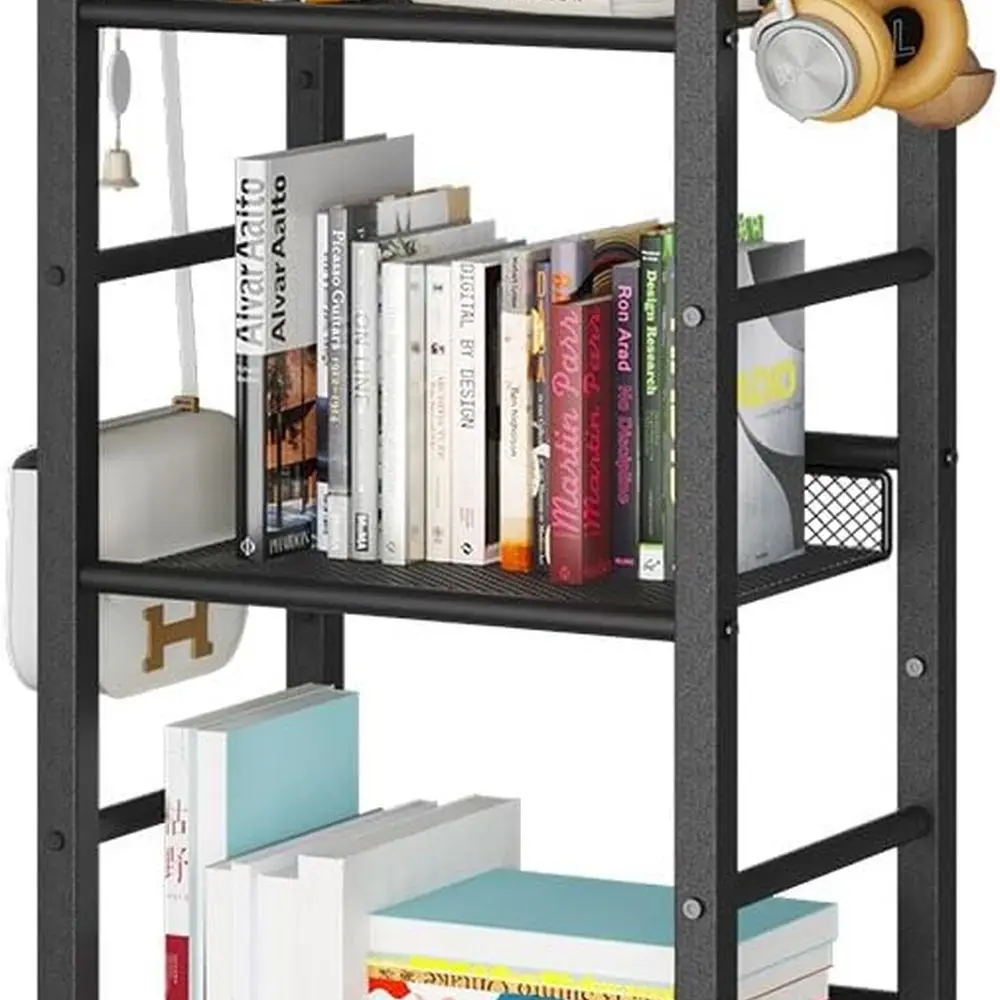 

5 Tier Bookshelf, Freestanding Bookcase for Living Room, Bedroom, Home Office, Multi-Functional Storage Rack Organizer, Display