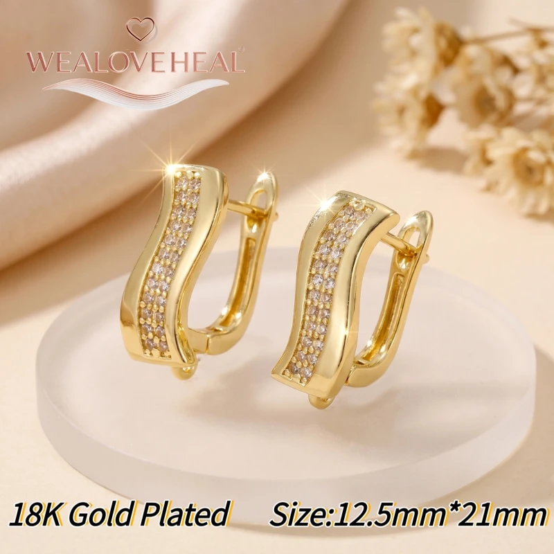 schmuckherstellung zubehör，Luxuriöse geometrische Pavé-CZ-Ohrringhaken, 18K vergoldete Messing-Kristall-Ohrringkomponenten für DIY-Schmuckherstellung – Detail 20