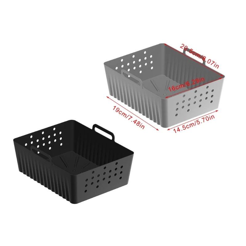 2 doublures en Silicone pour casseroles, plateau friteuse à Air, panier friteuse à Air en Silicone, pour