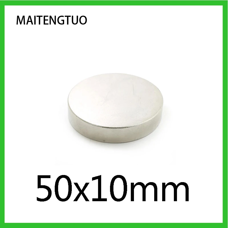 

1/2/3PCS 50x10 mm Super Powerful Strong Magnetic 50mmx10mm Permanent Neodymium Magnets 50x10mm Big Round Magnet 50*10 mm