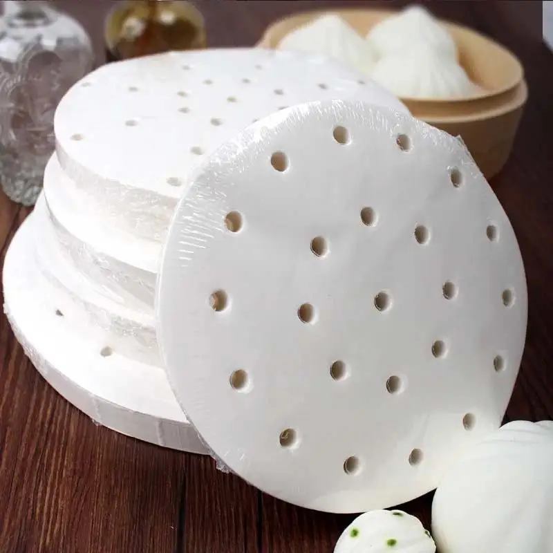 100pcs Air Fryer Steamer Paper Pad Non Stick Silicone Oil Baking Paper Disposable Oil Proof Steaming Paper