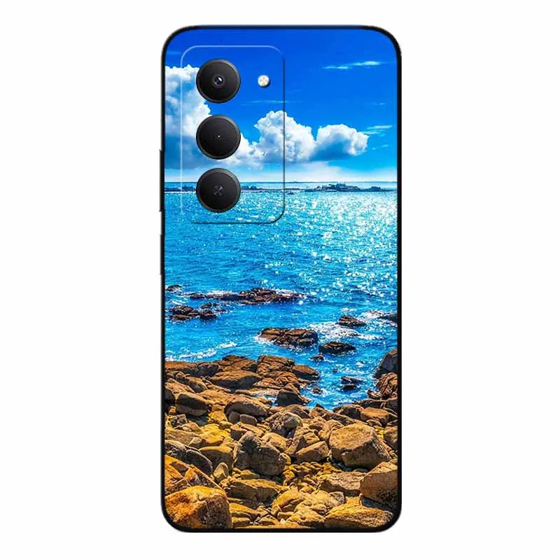 ل Xiaomi Redmi 15 5G الأسد القط لينة غطاء سيليكون ل غالاكسي Redmi15 4G حافظة من البولي يوريثان للصدمات BlackCover 15 4G 5G الحيوان الوفير