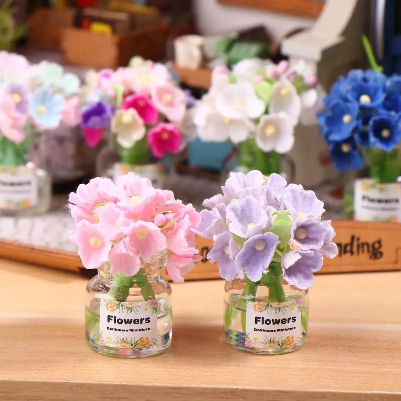 

[JN] 1/12 кукольный домик, цветок, миниатюрная ваза для цветов, модель куклы, домашние горшечные растения, декор, игрушка, микропейзажное растение
