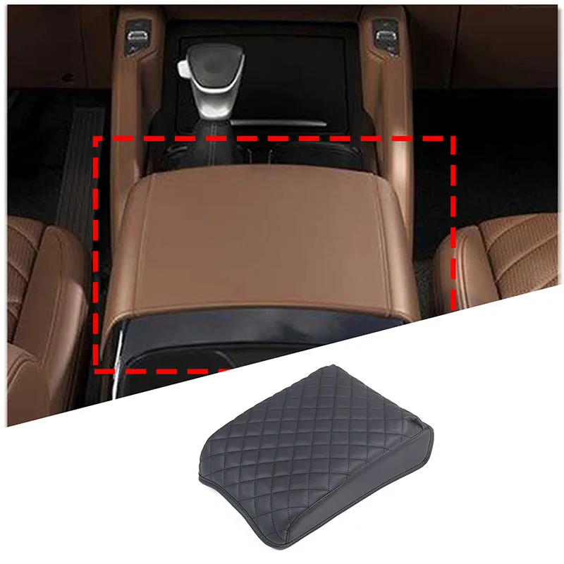 For Kia Telluride 2020-2024 Car Leather Center Console Armrest Box Cover Protector Cushion Lid Waterproof Interior Accessories