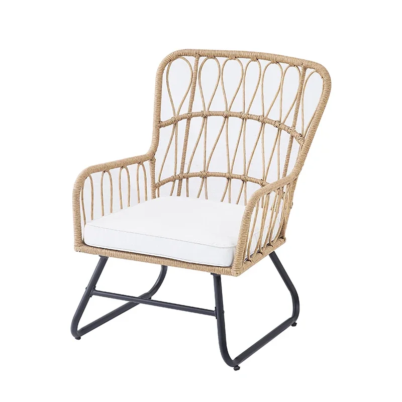 

-Teak Модульные диваны-татами Kd, британский викторианский лунный деревянный тростник, полуплетеный патио, скандинавский уличный диван из ротанга