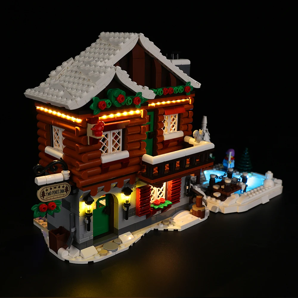 LED Light Kit For 10325 Winter Alpine Lodge Blocks Model  (Not Included Building Blocks)