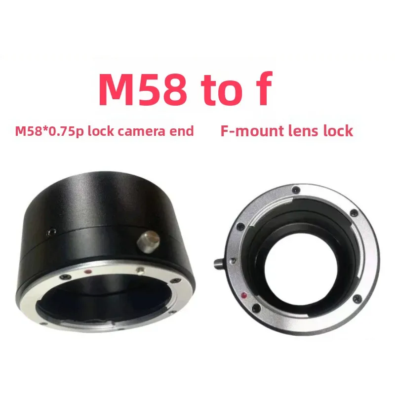 

M58 To F Mount Adapter Ring M58x0.75 External Thread To Nikon F Bayonet Adapter for Industrial Vision Lens Camera