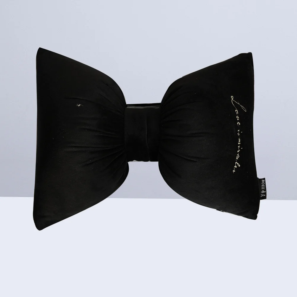 

1pc Car Headrest Pillow Bow Shape Adjustable Neck Support Rest For All Vehicles Auto Seat Long Trip Car Accessories