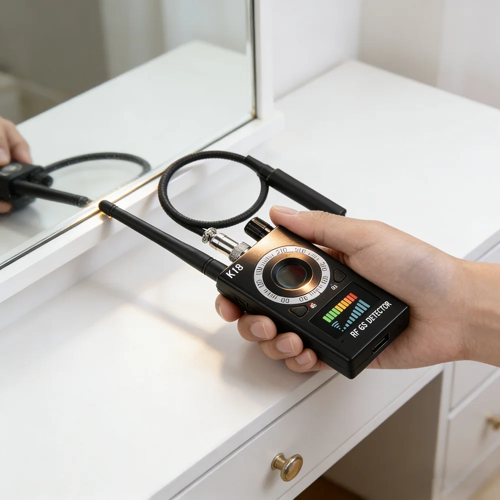 

Wireless Anti Camera Detector RF Signal Detects GPS Tracker Lens Bug Camera GSM Listening Device Radio Scanner Spy-Camera Finder