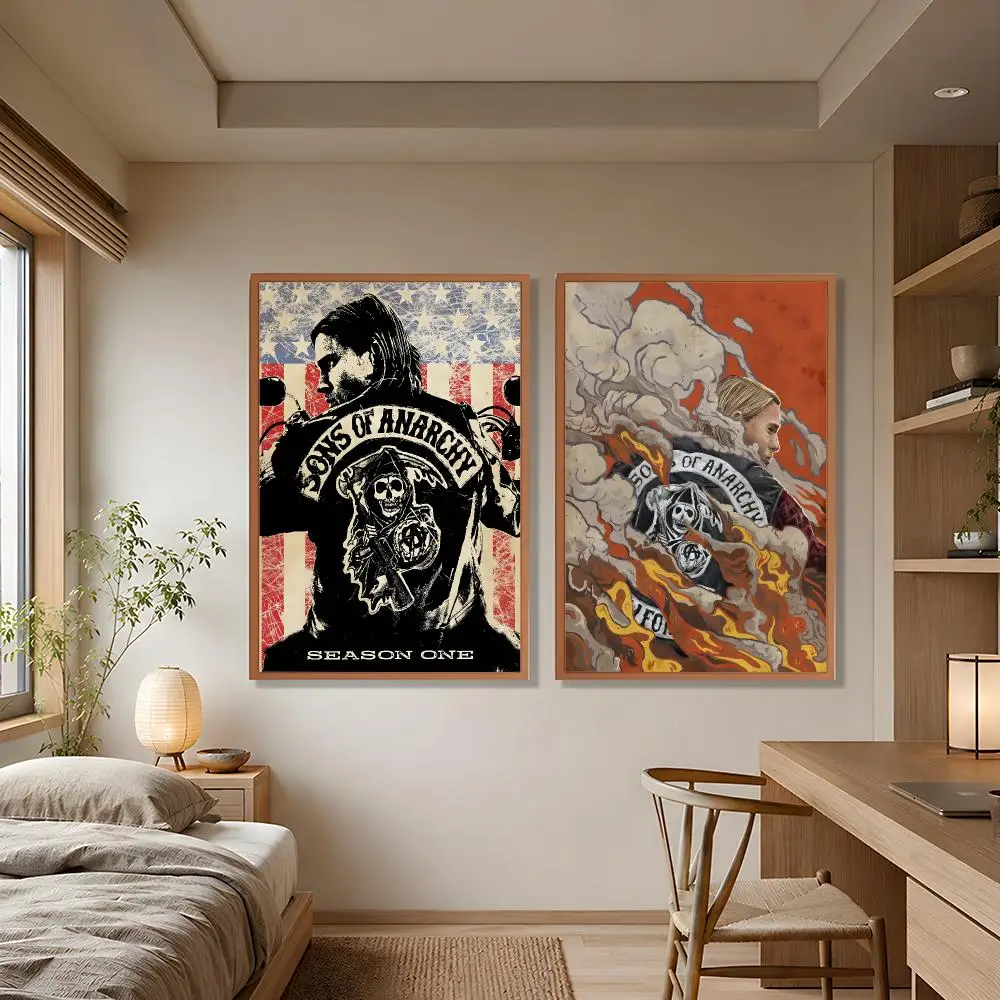 Series Iconic Drama Sons of Anarchy Poster Wall Art Poster HD Waterproof PP Print Bedroom Living Room Office Decor Gift