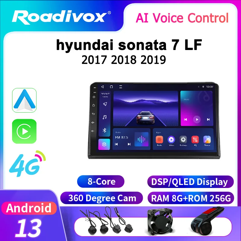 

roadivox Android car radio for hyundai sonata 7 LF 2017 2018 2019 GPS Navigation video Multimedia Player tape recorder carplay